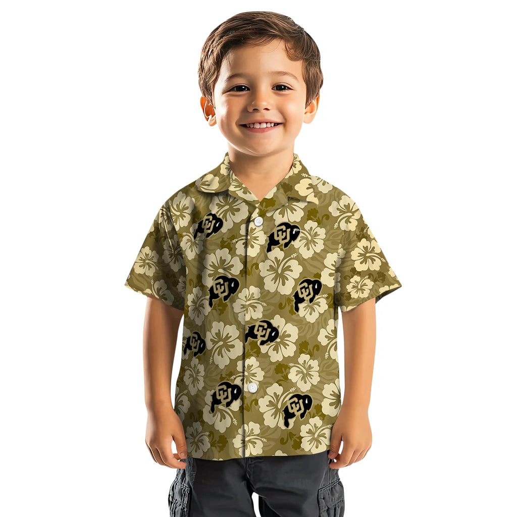 Colorado Buffaloes Hawaiian Shirt - Hibiscus Cluster | Moonbestprint