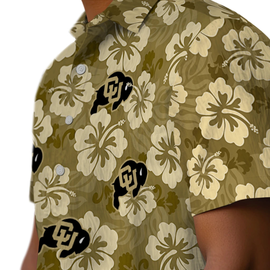 Colorado Buffaloes Hawaiian Shirt - Hibiscus Cluster | Moonbestprint