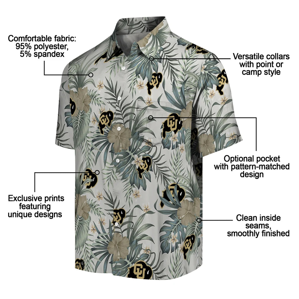 Colorado Buffaloes Hawaiian Shirt - Hibiscus Designs | Moonbestprint
