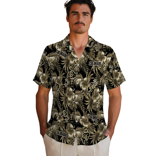 Colorado Buffaloes Hawaiian Shirt - Hibiscus Exotic | Moonbestprint