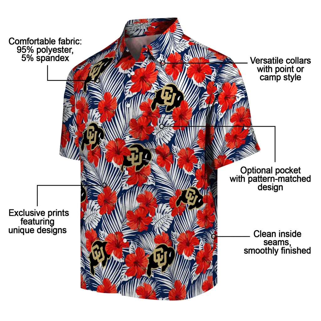 Colorado Buffaloes Hawaiian Shirt - Hibiscus Fiesta | Moonbestprint