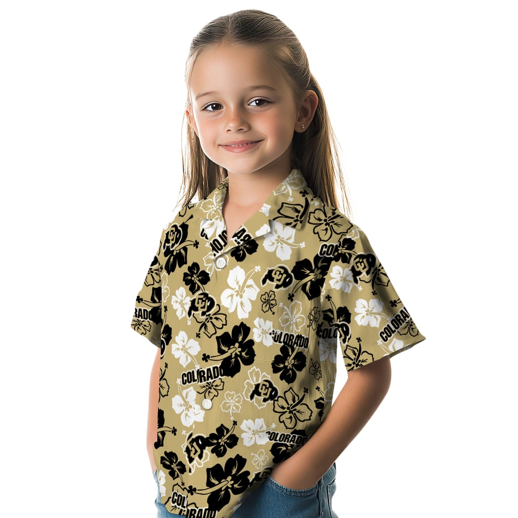 Colorado Buffaloes Hawaiian Shirt - Hibiscus Flower Design | Moonbestprint