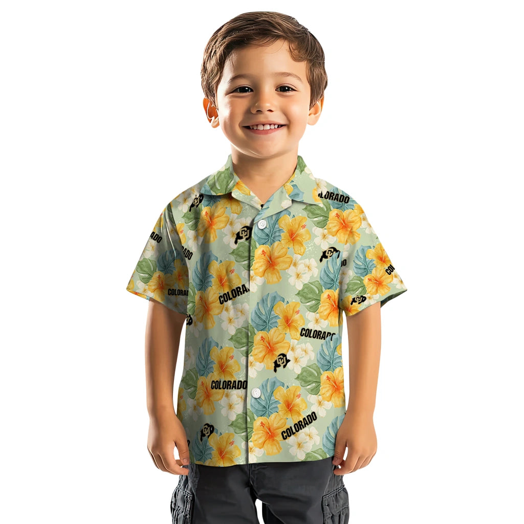 Colorado Buffaloes Hawaiian Shirt - Hibiscus Mood | Moonbestprint