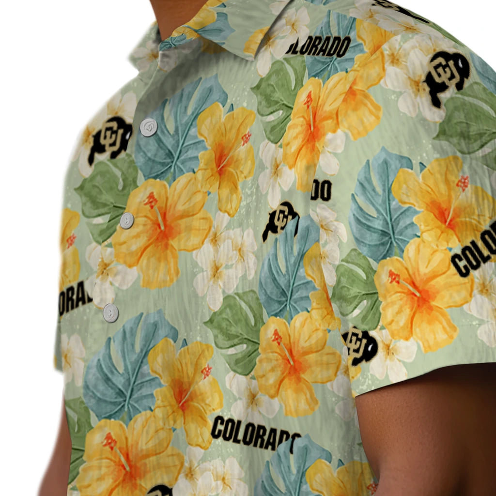 Colorado Buffaloes Hawaiian Shirt - Hibiscus Mood | Moonbestprint