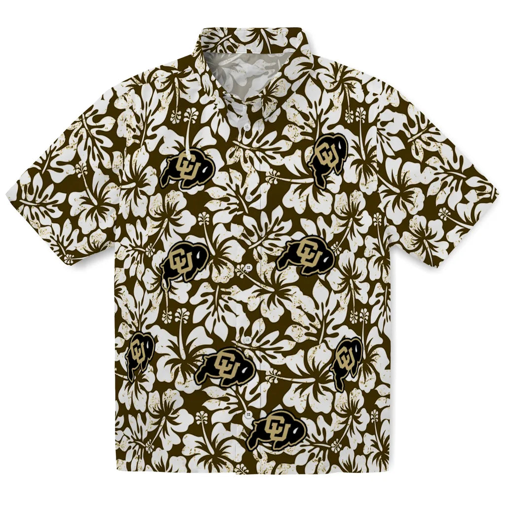 Colorado Buffaloes Hawaiian Shirt - Hibiscus Motif | Moonbestprint