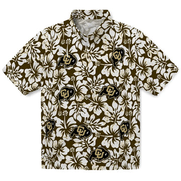 Colorado Buffaloes Hawaiian Shirt - Hibiscus Motif | Moonbestprint