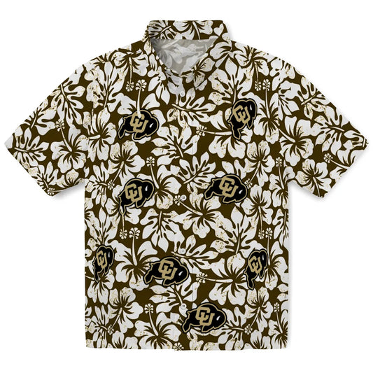 Colorado Buffaloes Hawaiian Shirt - Hibiscus Motif | Moonbestprint