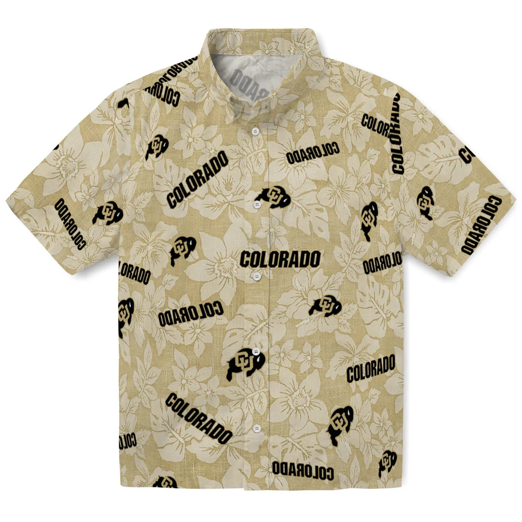 Colorado Buffaloes Hawaiian Shirt - Hibiscus Oasis | Moonbestprint