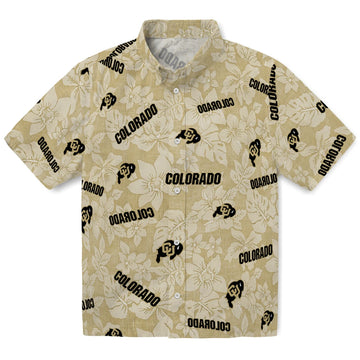 Colorado Buffaloes Hawaiian Shirt - Hibiscus Oasis | Moonbestprint