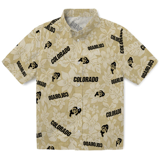 Colorado Buffaloes Hawaiian Shirt - Hibiscus Oasis | Moonbestprint