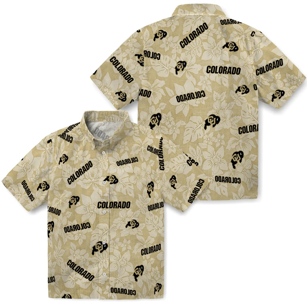 Colorado Buffaloes Hawaiian Shirt - Hibiscus Oasis | Moonbestprint
