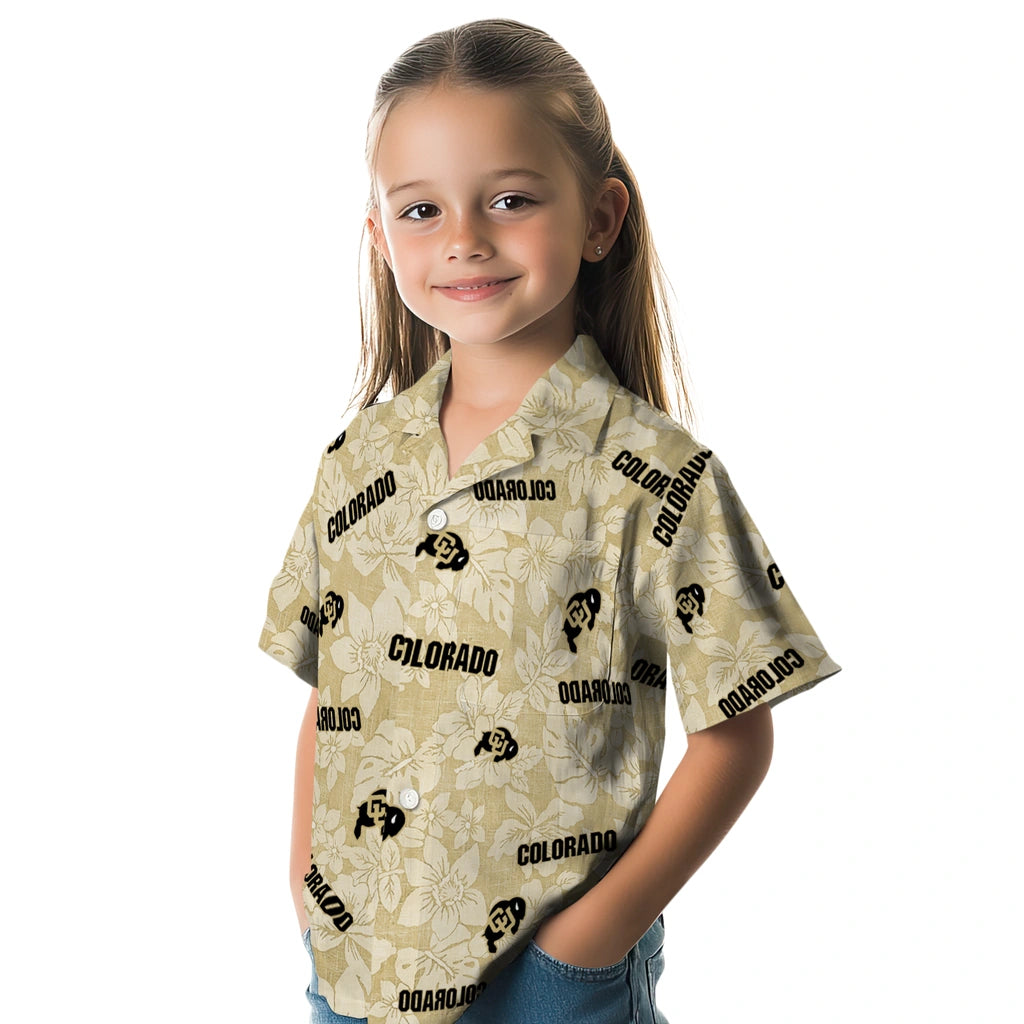Colorado Buffaloes Hawaiian Shirt - Hibiscus Oasis | Moonbestprint
