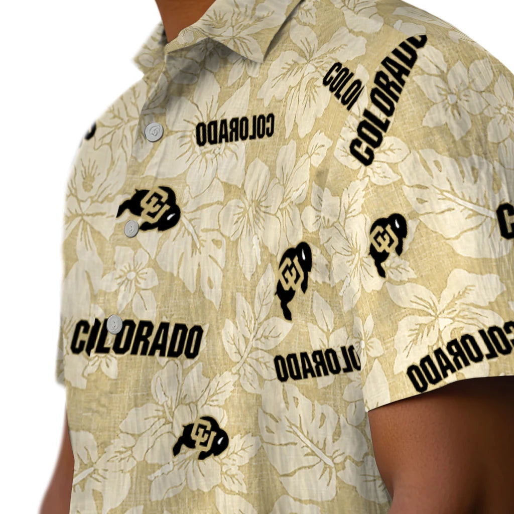 Colorado Buffaloes Hawaiian Shirt - Hibiscus Oasis | Moonbestprint