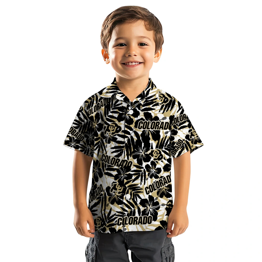 Colorado Buffaloes Hawaiian Shirt - Hibiscus Overlay | Moonbestprint
