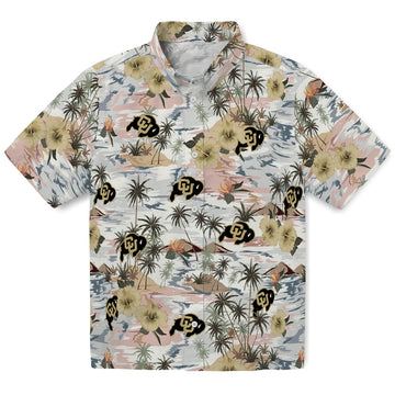 Colorado Buffaloes Hawaiian Shirt - Hibiscus Seaside | Moonbestprint