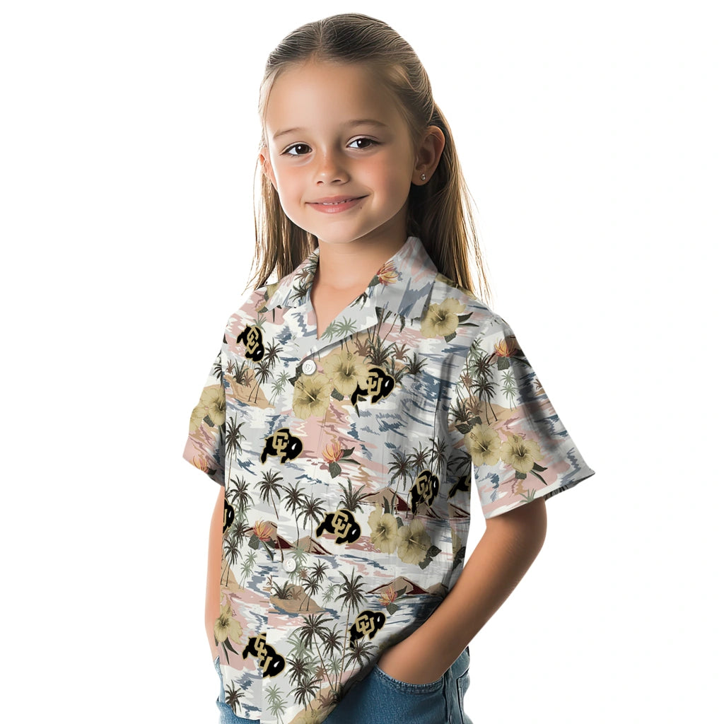 Colorado Buffaloes Hawaiian Shirt - Hibiscus Seaside | Moonbestprint