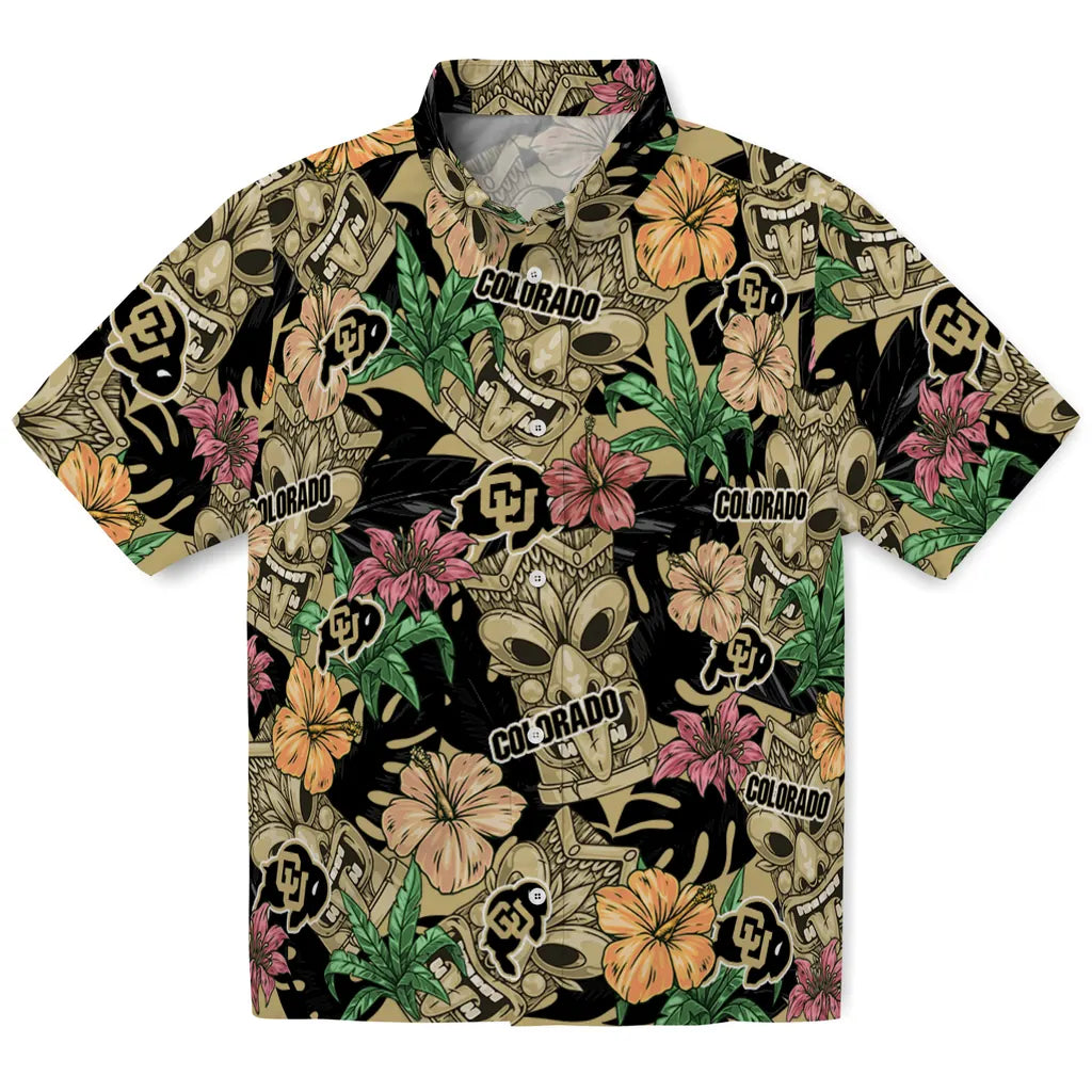 Colorado Buffaloes Hawaiian Shirt - Hibiscus Tiki Jungle | Moonbestprint