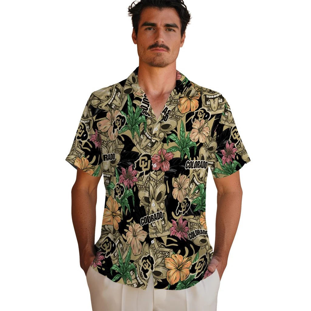 Colorado Buffaloes Hawaiian Shirt - Hibiscus Tiki Jungle | Moonbestprint