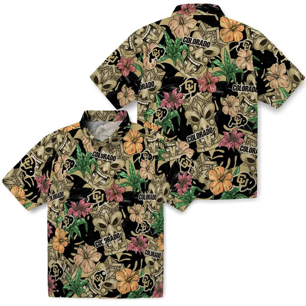 Colorado Buffaloes Hawaiian Shirt - Hibiscus Tiki Jungle | Moonbestprint
