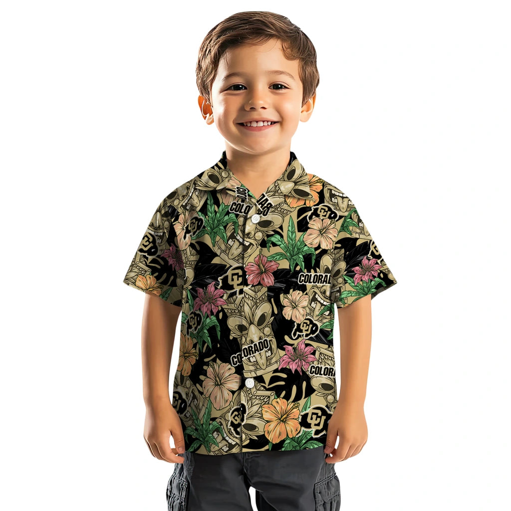 Colorado Buffaloes Hawaiian Shirt - Hibiscus Tiki Jungle | Moonbestprint