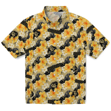 Colorado Buffaloes Hawaiian Shirt - Hibiscus Tropics | Moonbestprint