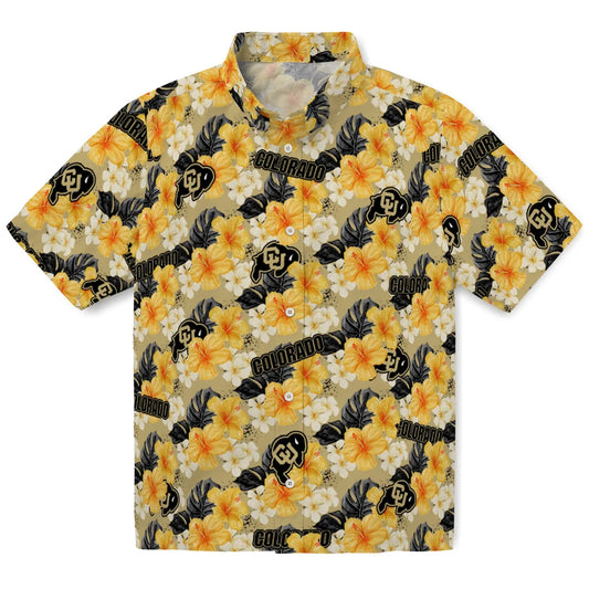 Colorado Buffaloes Hawaiian Shirt - Hibiscus Tropics | Moonbestprint