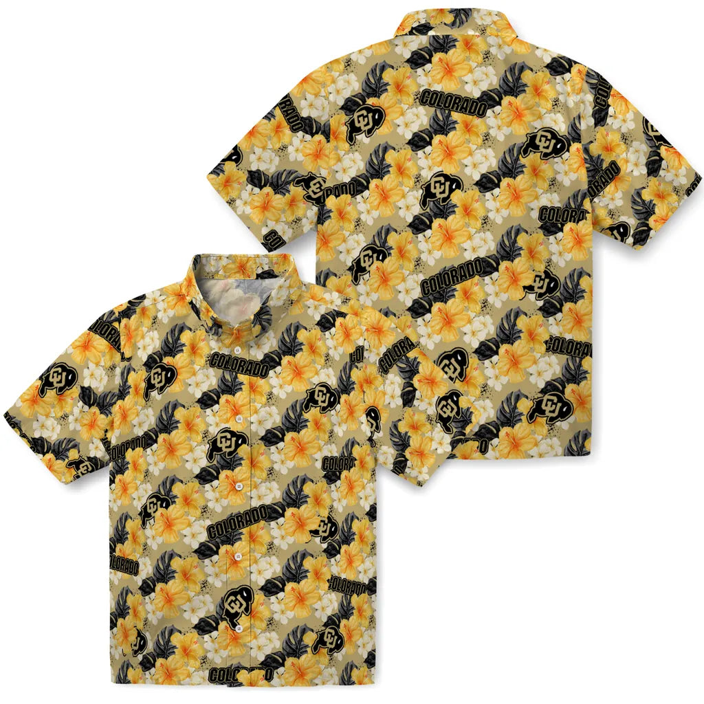 Colorado Buffaloes Hawaiian Shirt - Hibiscus Tropics | Moonbestprint