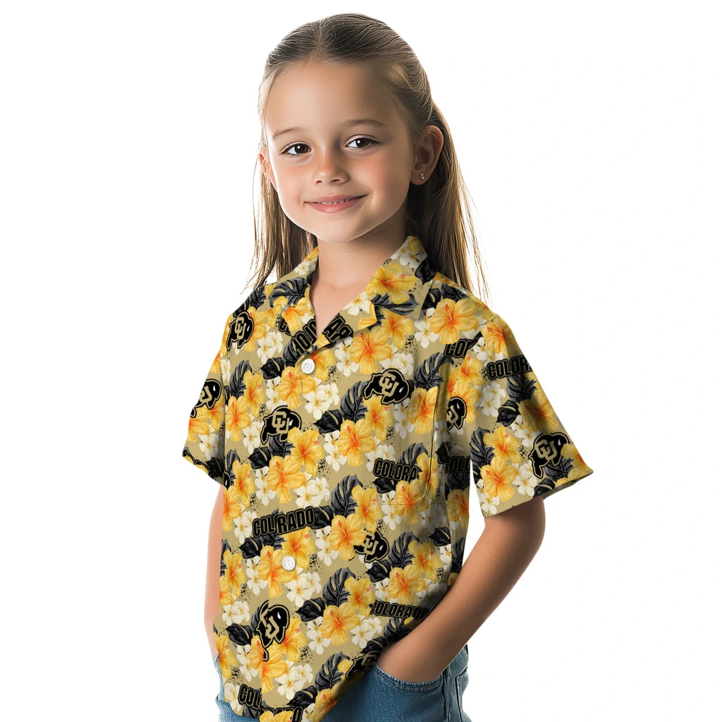 Colorado Buffaloes Hawaiian Shirt - Hibiscus Tropics | Moonbestprint