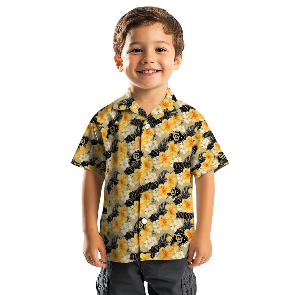 Colorado Buffaloes Hawaiian Shirt - Hibiscus Tropics | Moonbestprint