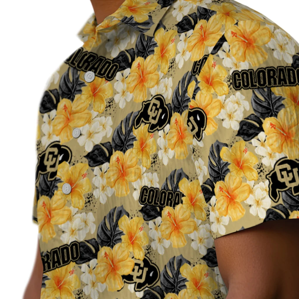 Colorado Buffaloes Hawaiian Shirt - Hibiscus Tropics | Moonbestprint