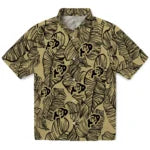 Colorado Buffaloes Hawaiian Shirt - Leaf Outline | Moonbestprint