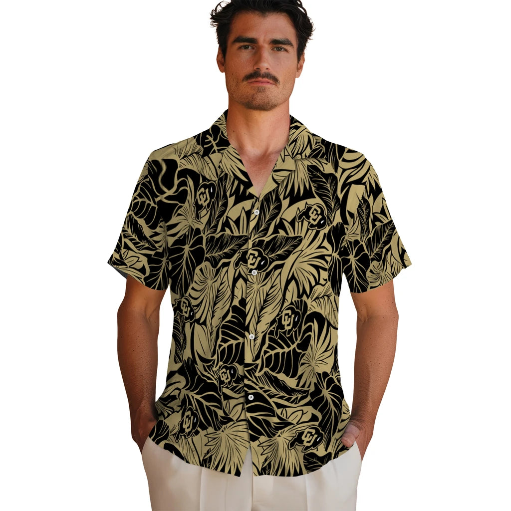 Colorado Buffaloes Hawaiian Shirt - Monstera Layer | Moonbestprint