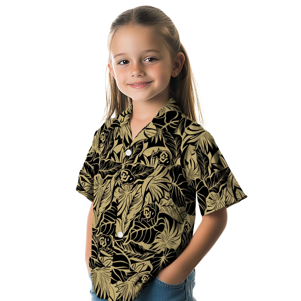 Colorado Buffaloes Hawaiian Shirt - Monstera Layer | Moonbestprint