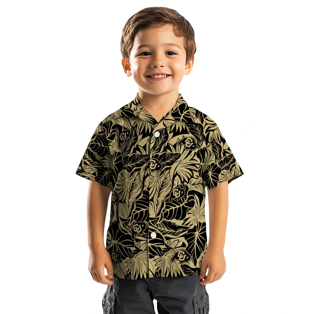 Colorado Buffaloes Hawaiian Shirt - Monstera Layer | Moonbestprint