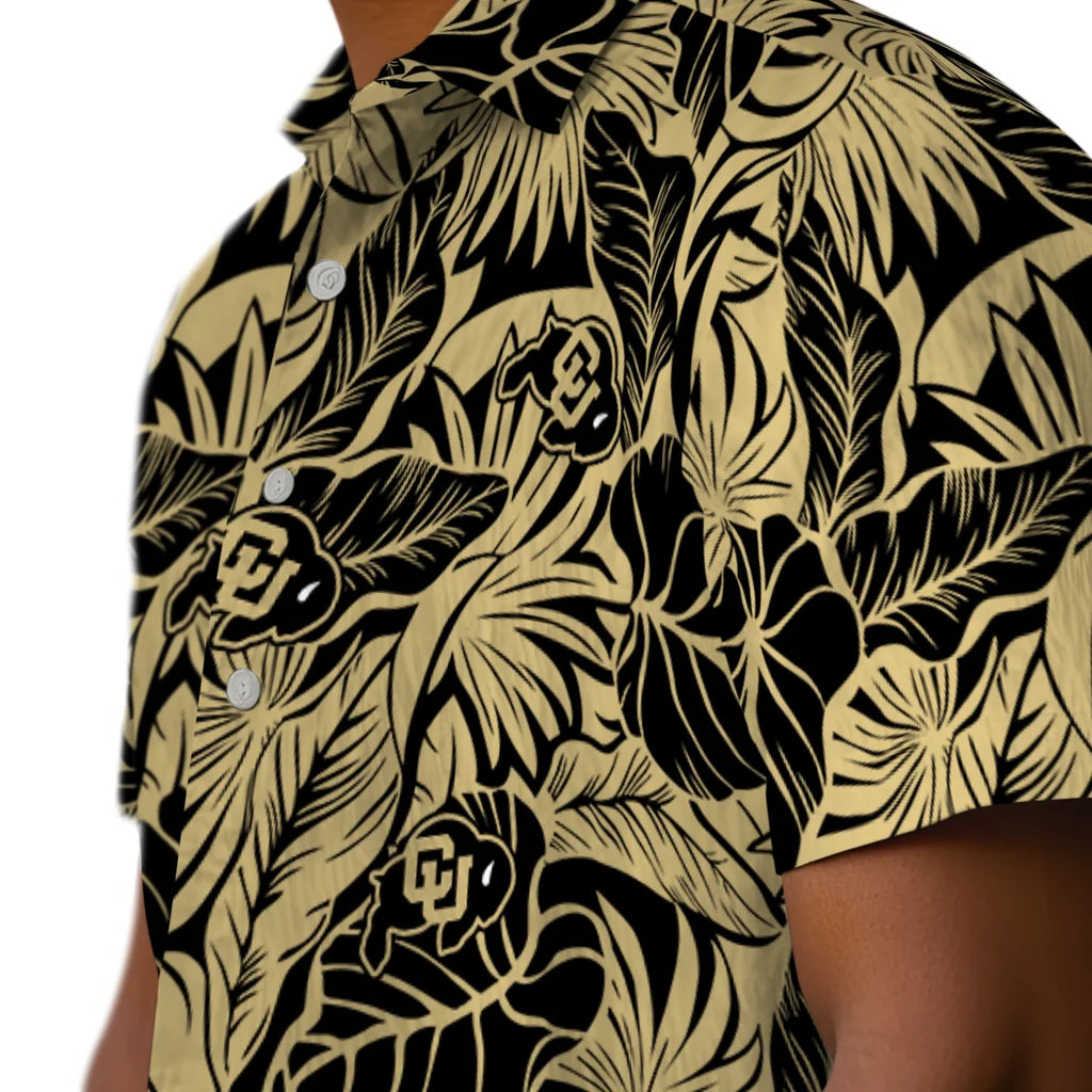 Colorado Buffaloes Hawaiian Shirt - Monstera Layer | Moonbestprint