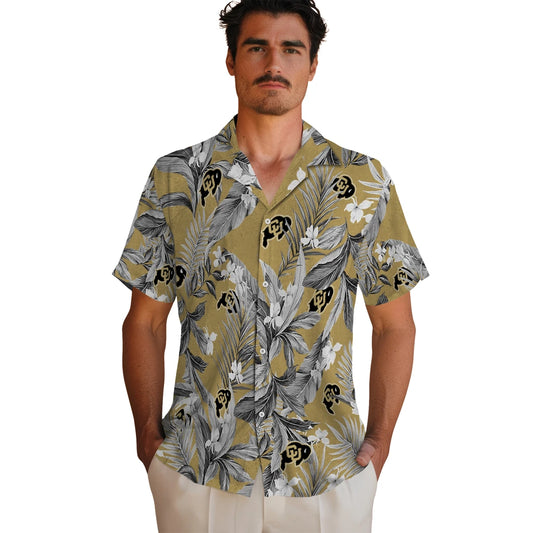Colorado Buffaloes Hawaiian Shirt - Palm Leaves | Moonbestprint