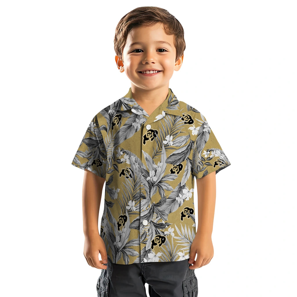 Colorado Buffaloes Hawaiian Shirt - Palm Leaves | Moonbestprint