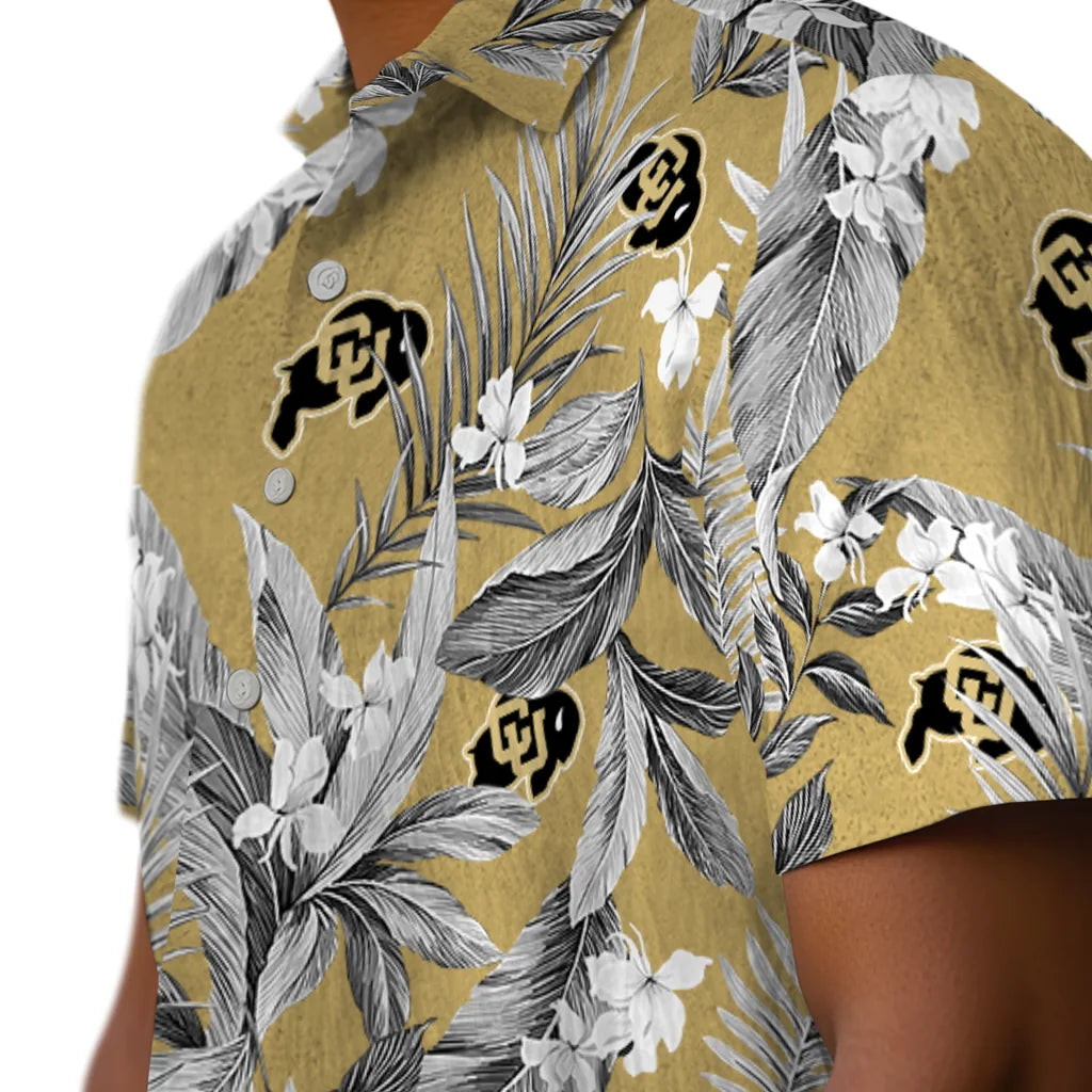 Colorado Buffaloes Hawaiian Shirt - Palm Leaves | Moonbestprint
