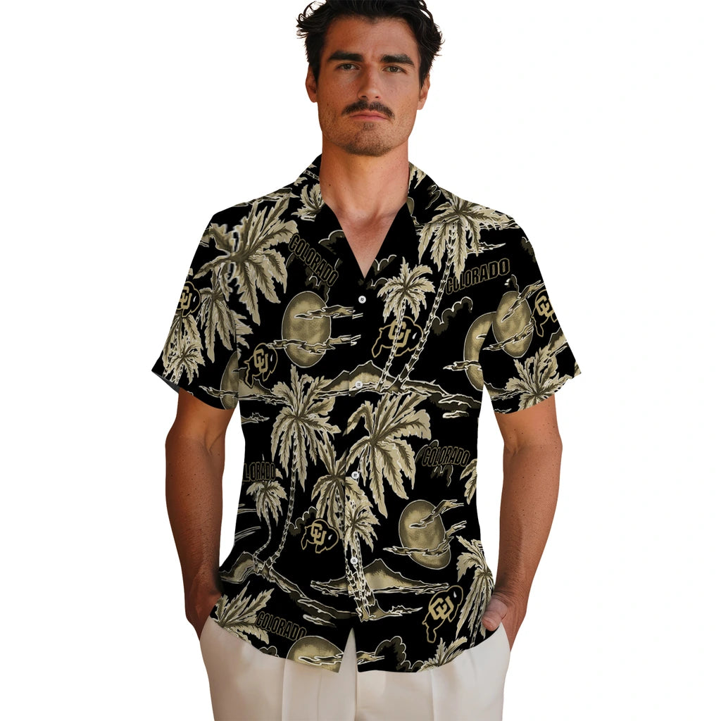Colorado Buffaloes Hawaiian Shirt - Palm Sunset | Moonbestprint