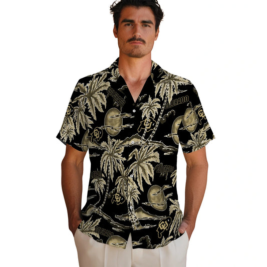 Colorado Buffaloes Hawaiian Shirt - Palm Sunset | Moonbestprint