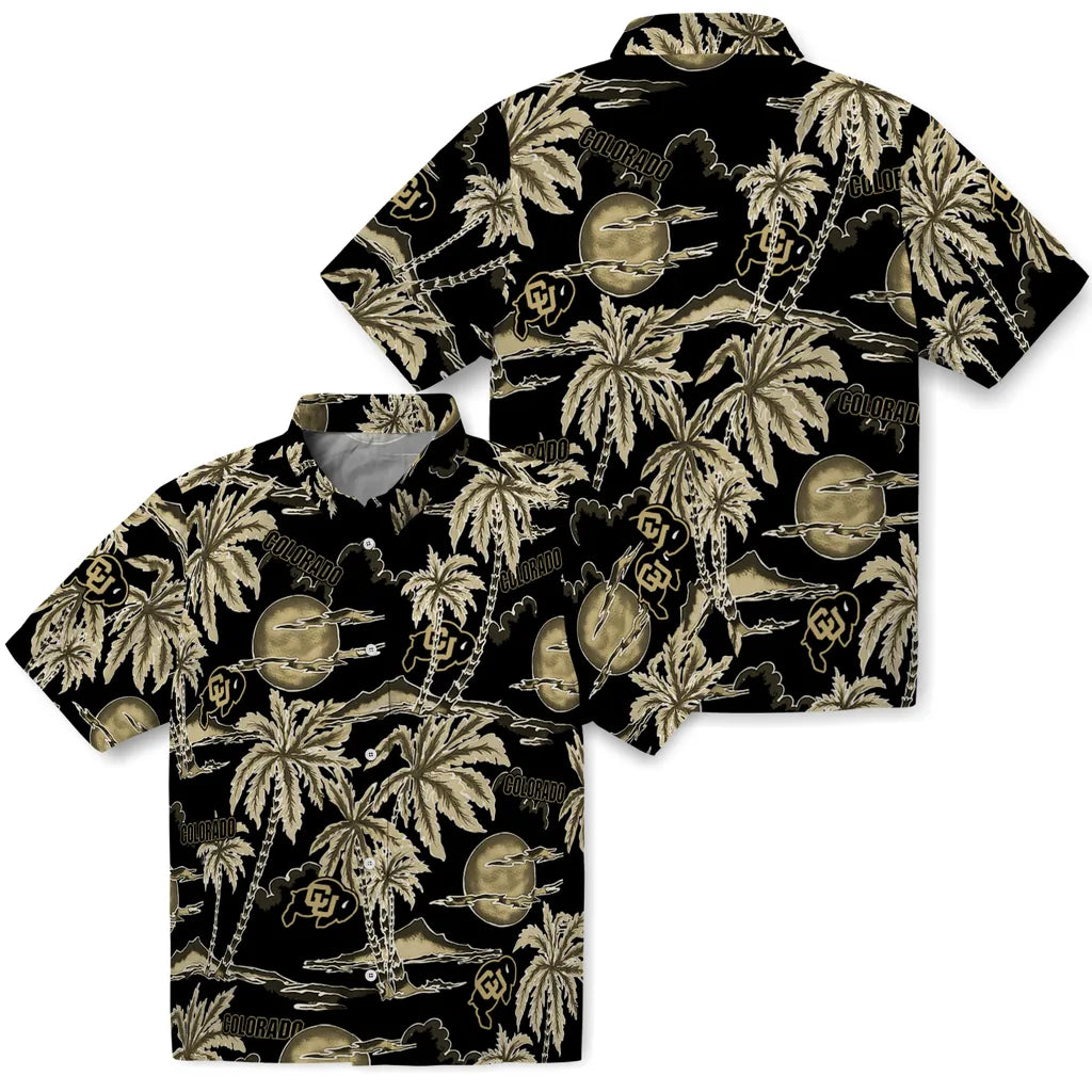 Colorado Buffaloes Hawaiian Shirt - Palm Sunset | Moonbestprint