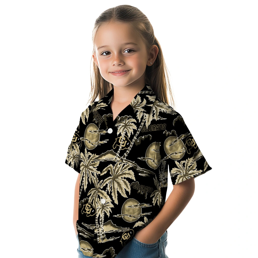 Colorado Buffaloes Hawaiian Shirt - Palm Sunset | Moonbestprint