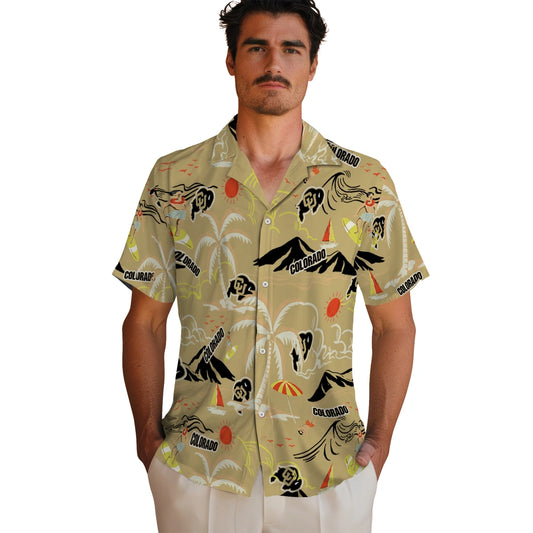 Colorado Buffaloes Hawaiian Shirt - Palm Tree Island | Moonbestprint