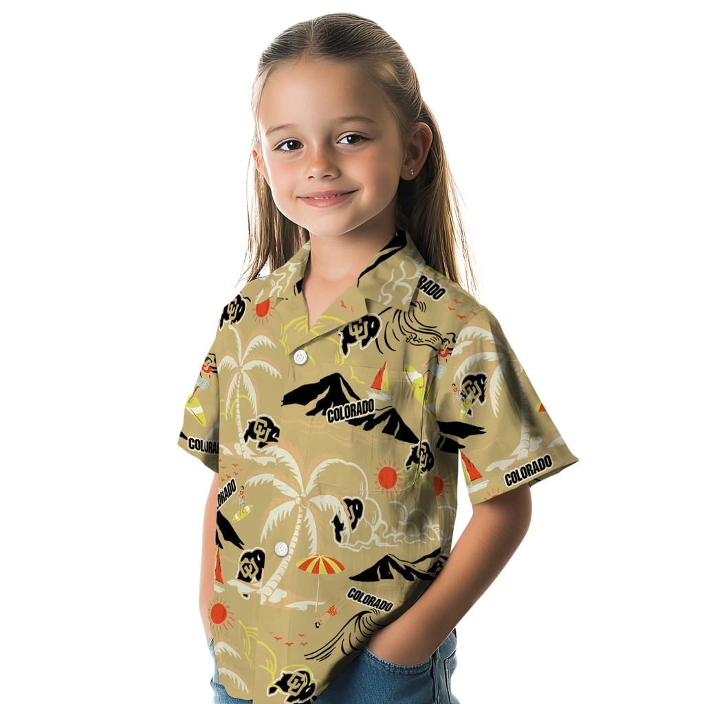 Colorado Buffaloes Hawaiian Shirt - Palm Tree Island | Moonbestprint