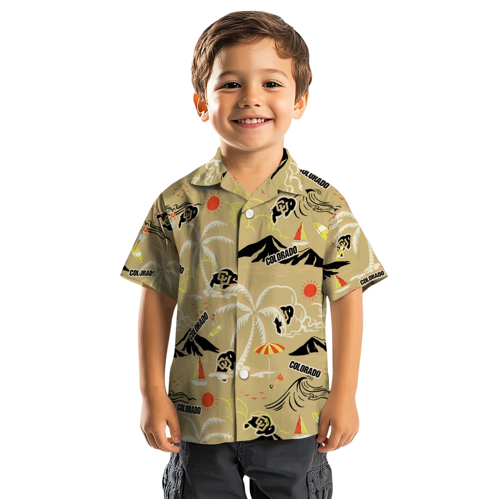 Colorado Buffaloes Hawaiian Shirt - Palm Tree Island | Moonbestprint