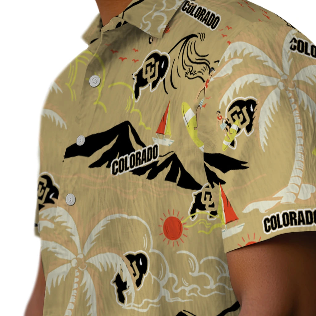 Colorado Buffaloes Hawaiian Shirt - Palm Tree Island | Moonbestprint