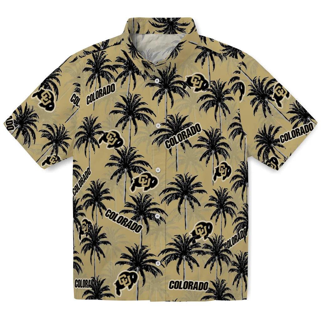 Colorado Buffaloes Hawaiian Shirt - Palm Tree Motif | Moonbestprint