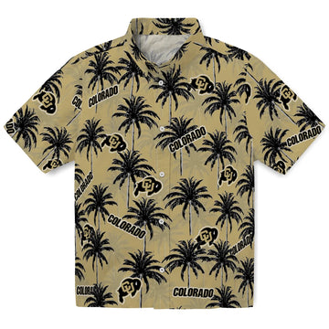 Colorado Buffaloes Hawaiian Shirt - Palm Tree Motif | Moonbestprint