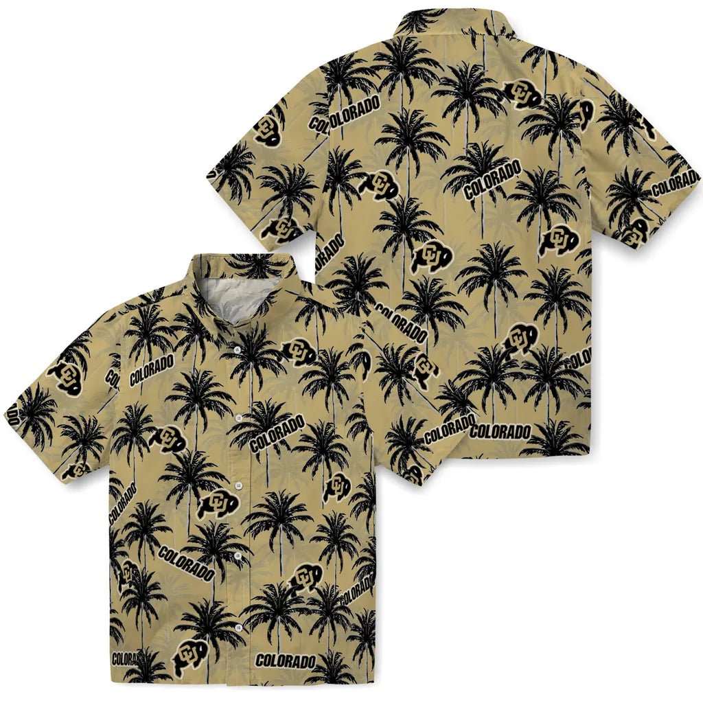 Colorado Buffaloes Hawaiian Shirt - Palm Tree Motif | Moonbestprint