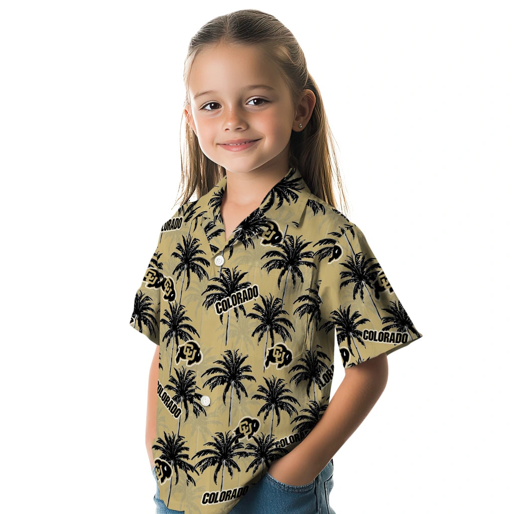 Colorado Buffaloes Hawaiian Shirt - Palm Tree Motif | Moonbestprint